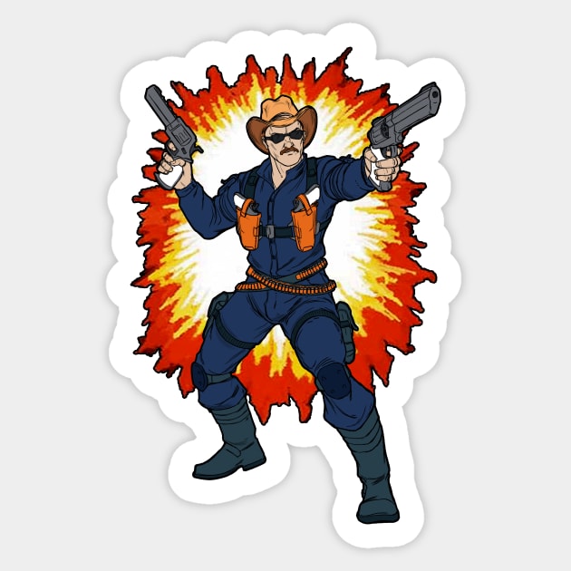 Wild Bill - Cartoon Colors Sticker by BigOrangeShirtShop